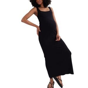 Hatch Ribbed Black Long Body Tank Size 2 Dress